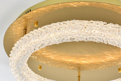Elegant Furniture & Lighting - Bowen 22 inch Adjustable LED Flush Mount in Satin Gold - 3800F22SG veiw 5