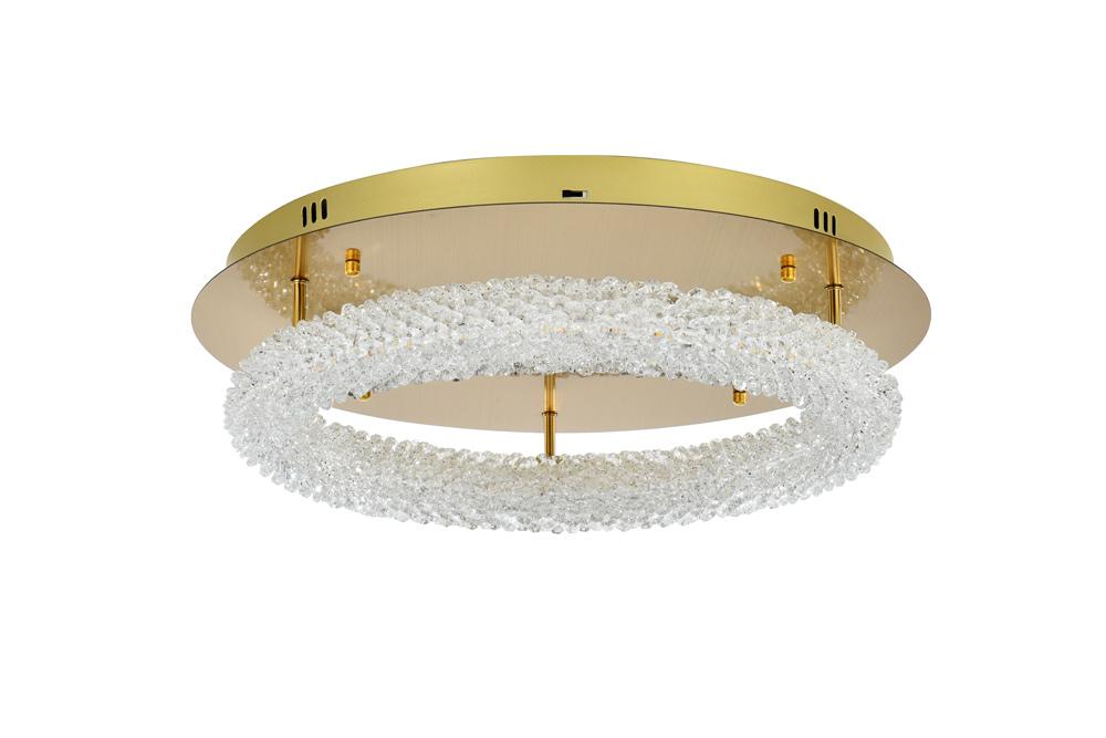 Elegant Furniture & Lighting - Bowen 22 inch Adjustable LED Flush Mount in Satin Gold - 3800F22SG veiw 8