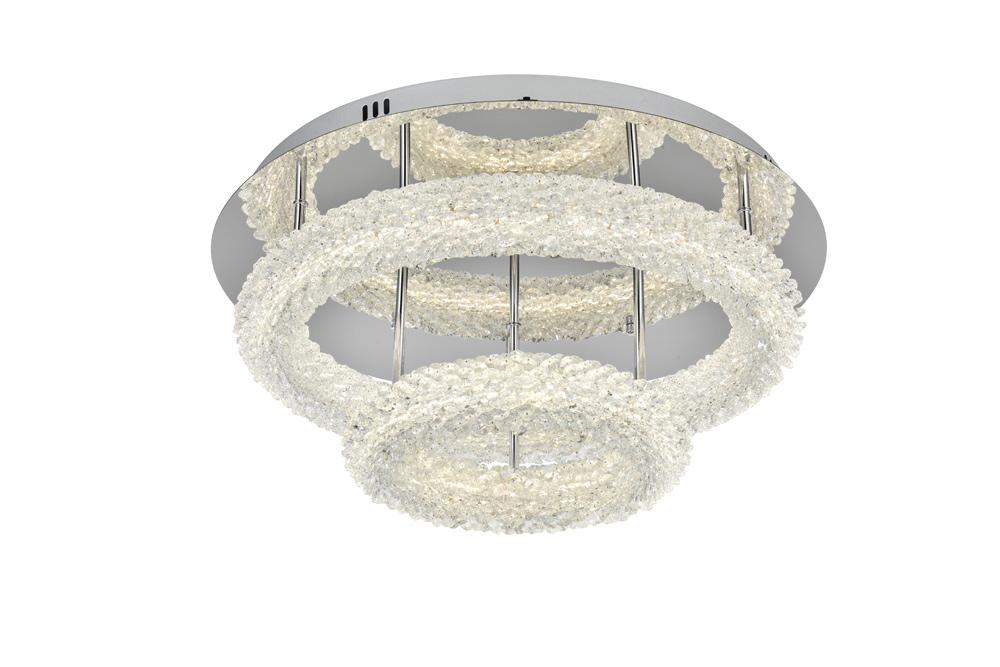 Elegant Furniture & Lighting - Bowen 22 inch Adjustable LED Flush Mount in Chrome - 3800F22L2C veiw 3
