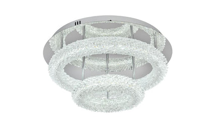 Elegant Furniture & Lighting - Bowen 22 inch Adjustable LED Flush Mount in Chrome - 3800F22L2C veiw 4