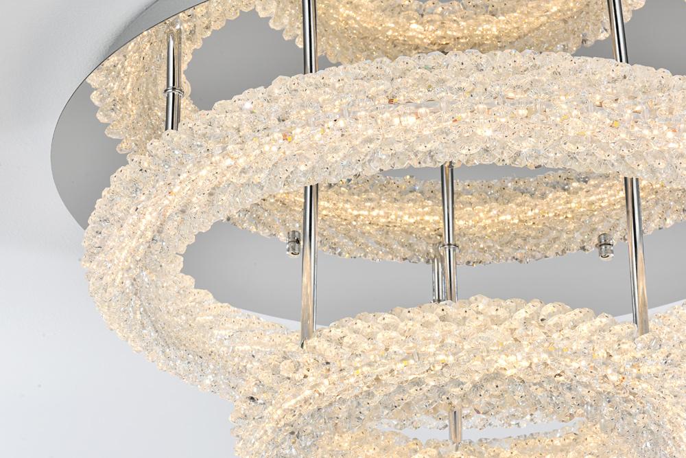 Elegant Furniture & Lighting - Bowen 22 inch Adjustable LED Flush Mount in Chrome - 3800F22L2C veiw 5
