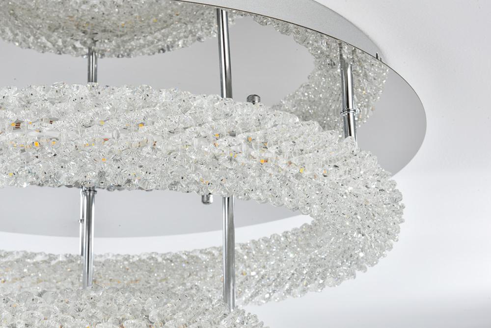 Elegant Furniture & Lighting - Bowen 22 inch Adjustable LED Flush Mount in Chrome - 3800F22L2C veiw 6