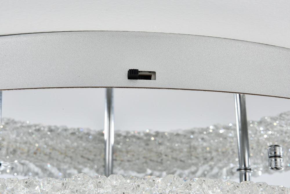 Elegant Furniture & Lighting - Bowen 22 inch Adjustable LED Flush Mount in Chrome - 3800F22L2C veiw 7