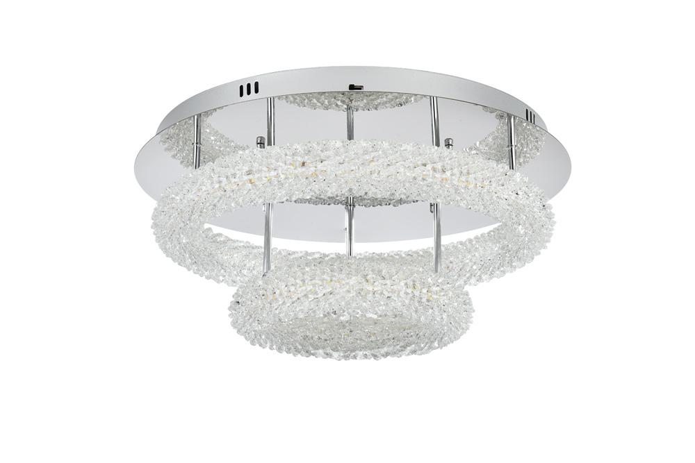 Elegant Furniture & Lighting - Bowen 22 inch Adjustable LED Flush Mount in Chrome - 3800F22L2C veiw 8