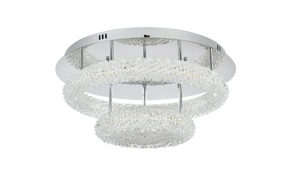 Elegant Furniture & Lighting - Bowen 22 inch Adjustable LED Flush Mount in Chrome - 3800F22L2C veiw 8
