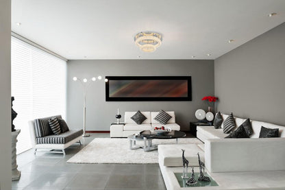 Elegant Furniture & Lighting - Bowen 22 inch Adjustable LED Flush Mount in Chrome - 3800F22L2C veiw 9