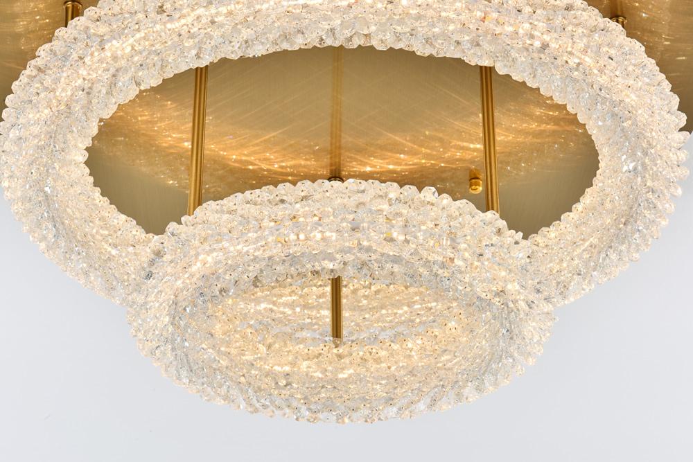 Elegant Furniture & Lighting - Bowen 22 inch Adjustable LED Flush Mount in Satin Gold - 3800F22L2SG veiw 5