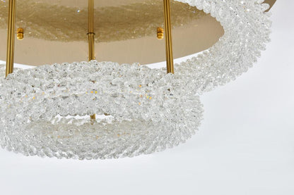 Elegant Furniture & Lighting - Bowen 22 inch Adjustable LED Flush Mount in Satin Gold - 3800F22L2SG veiw 6