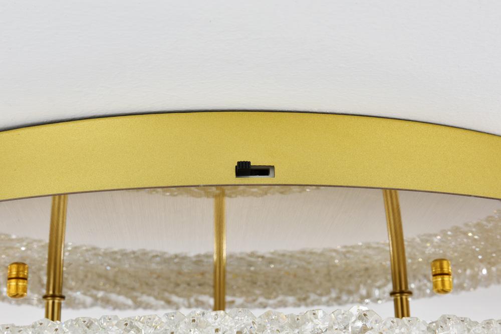 Elegant Furniture & Lighting - Bowen 22 inch Adjustable LED Flush Mount in Satin Gold - 3800F22L2SG veiw 7