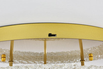 Elegant Furniture & Lighting - Bowen 22 inch Adjustable LED Flush Mount in Satin Gold - 3800F22L2SG veiw 7