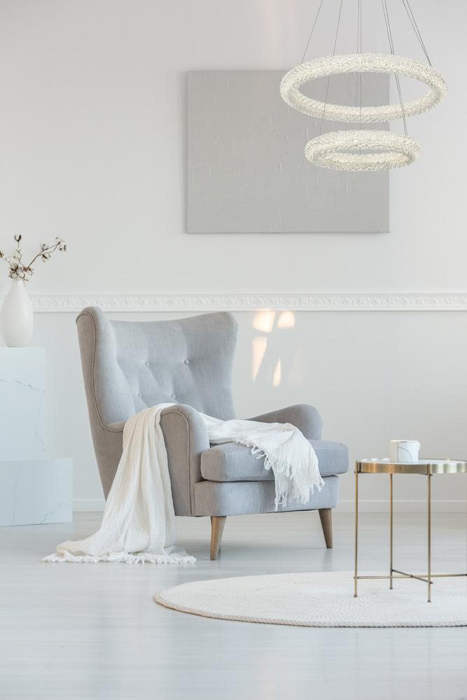 Elegant Furniture & Lighting - Bowen 24 inch Adjustable LED Chandelier in Chrome - 3800G24C veiw 2
