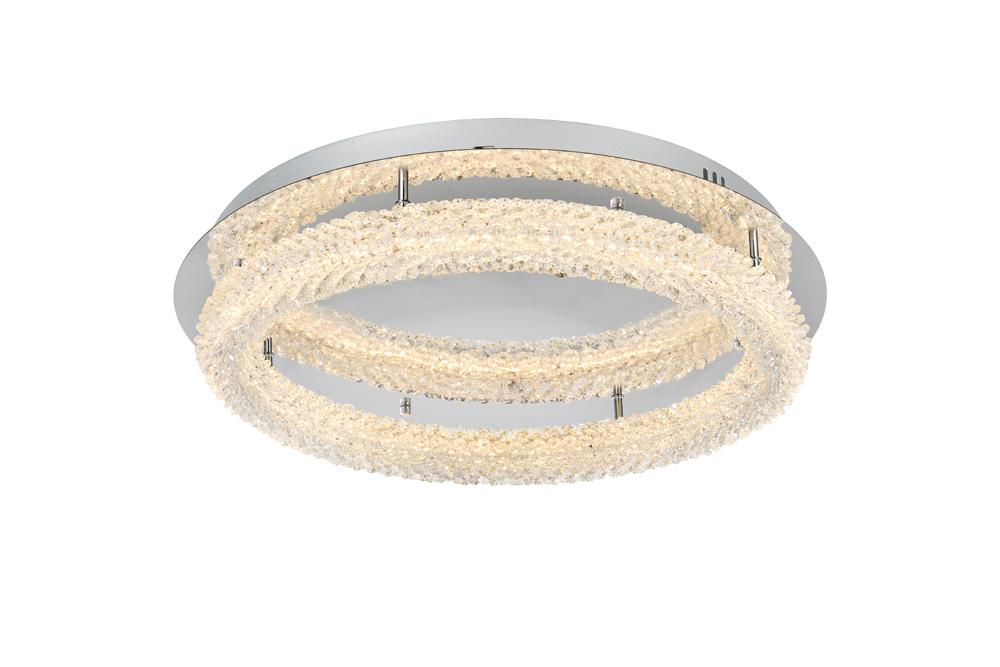 Elegant Furniture & Lighting - Bowen 26 inch Adjustable LED Flush Mount in Chrome - 3800F26C veiw 1