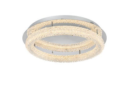 Elegant Furniture & Lighting - Bowen 26 inch Adjustable LED Flush Mount in Chrome - 3800F26C veiw 1