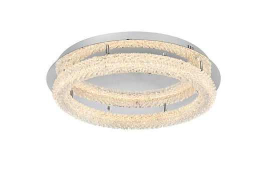 Elegant Furniture & Lighting - Bowen 26 inch Adjustable LED Flush Mount in Chrome - 3800F26C veiw 1