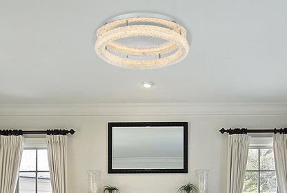 Elegant Furniture & Lighting - Bowen 26 inch Adjustable LED Flush Mount in Chrome - 3800F26C veiw 2