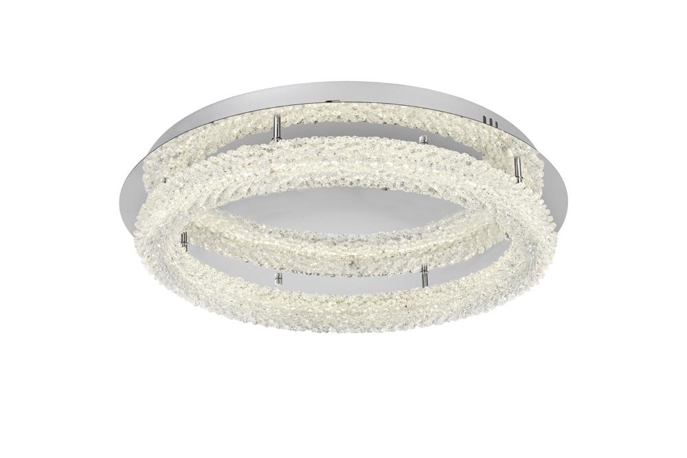 Elegant Furniture & Lighting - Bowen 26 inch Adjustable LED Flush Mount in Chrome - 3800F26C veiw 3