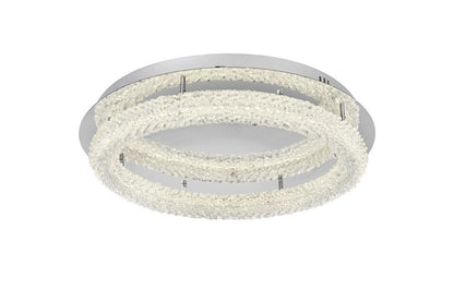 Elegant Furniture & Lighting - Bowen 26 inch Adjustable LED Flush Mount in Chrome - 3800F26C veiw 3