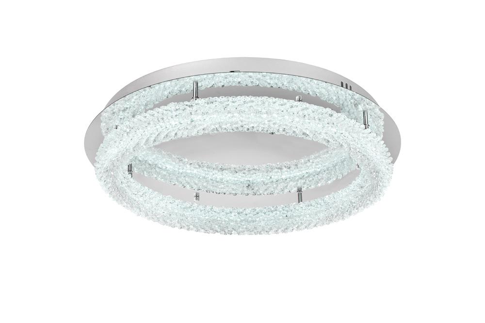 Elegant Furniture & Lighting - Bowen 26 inch Adjustable LED Flush Mount in Chrome - 3800F26C veiw 4