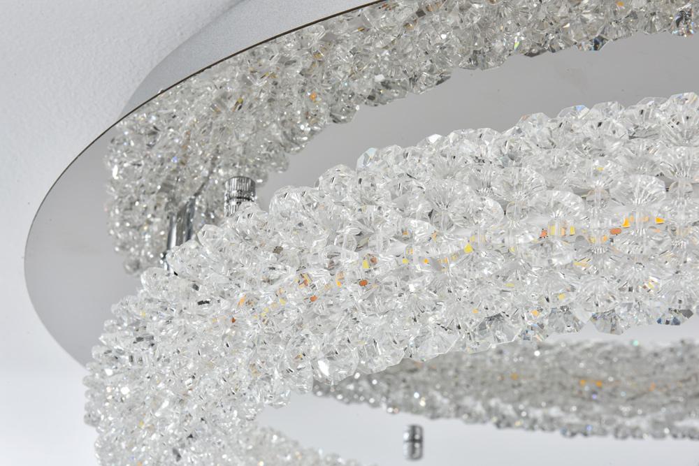 Elegant Furniture & Lighting - Bowen 26 inch Adjustable LED Flush Mount in Chrome - 3800F26C veiw 6