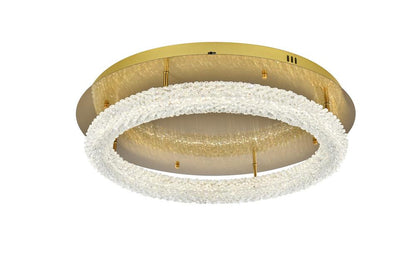 Elegant Furniture & Lighting - Bowen 26 inch Adjustable LED Flush Mount in Satin Gold - 3800F26SG veiw 3