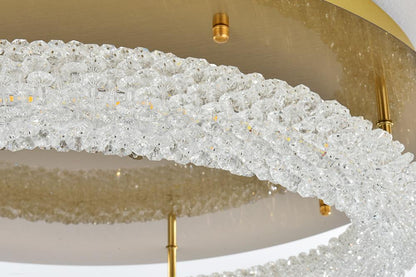 Elegant Furniture & Lighting - Bowen 26 inch Adjustable LED Flush Mount in Satin Gold - 3800F26SG veiw 6