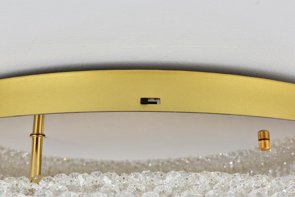Elegant Furniture & Lighting - Bowen 26 inch Adjustable LED Flush Mount in Satin Gold - 3800F26SG veiw 7