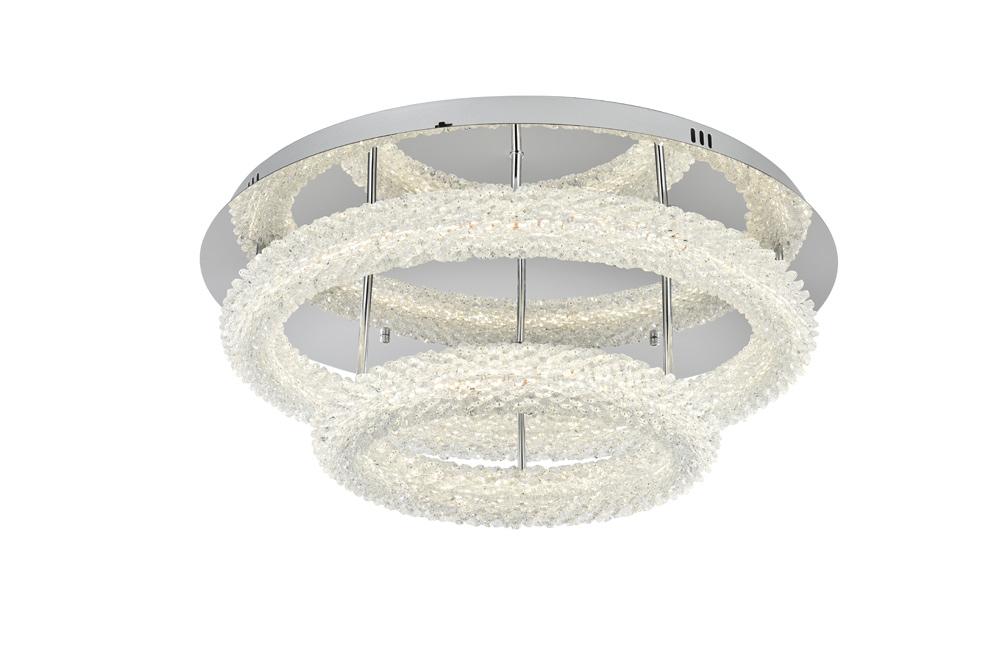 Elegant Furniture & Lighting - Bowen 26 inch Adjustable LED Flush Mount in Chrome - 3800F26L2C veiw 3