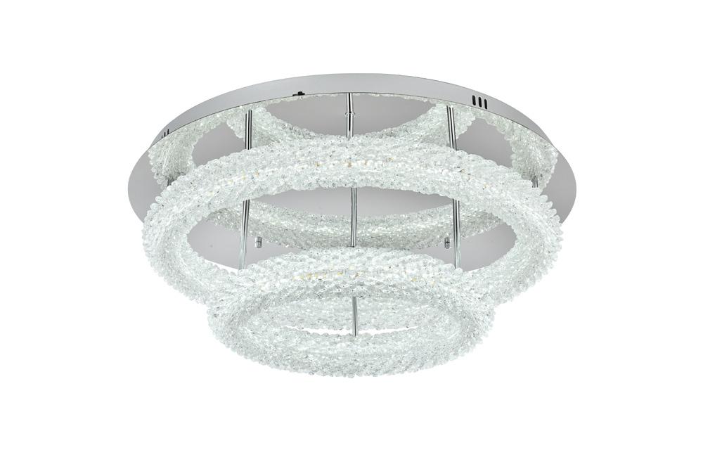 Elegant Furniture & Lighting - Bowen 26 inch Adjustable LED Flush Mount in Chrome - 3800F26L2C veiw 4