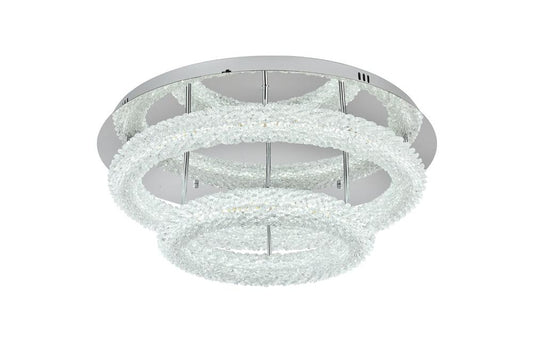 Elegant Furniture & Lighting - Bowen 26 inch Adjustable LED Flush Mount in Chrome - 3800F26L2C veiw 4