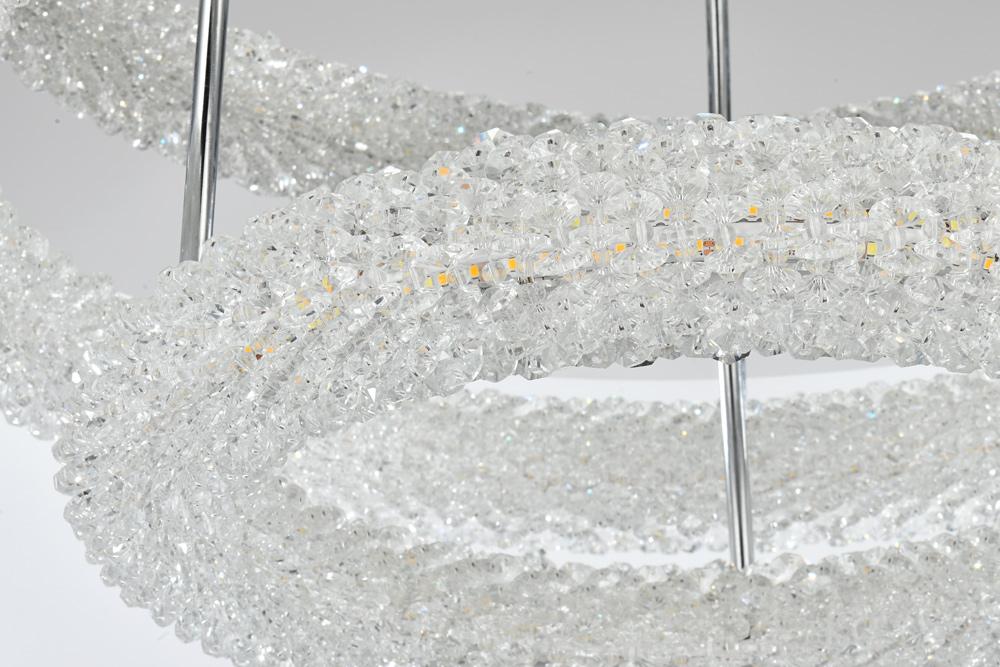 Elegant Furniture & Lighting - Bowen 26 inch Adjustable LED Flush Mount in Chrome - 3800F26L2C veiw 6