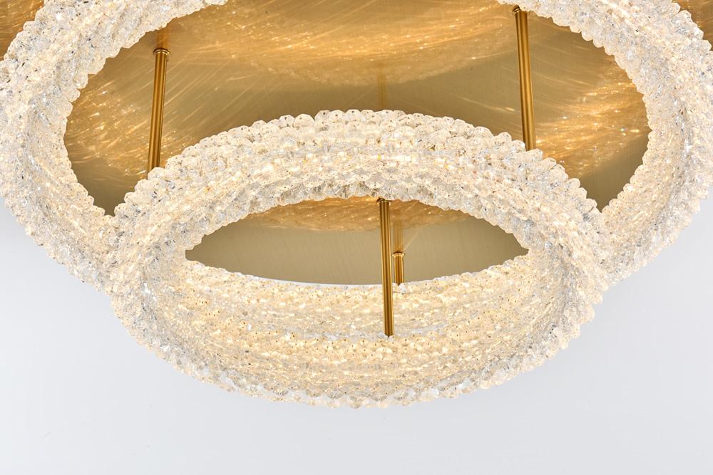 Elegant Furniture & Lighting - Bowen 26 inch Adjustable LED Flush Mount in Satin Gold - 3800F26L2SG veiw 5