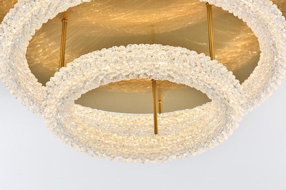 Elegant Furniture & Lighting - Bowen 26 inch Adjustable LED Flush Mount in Satin Gold - 3800F26L2SG veiw 5