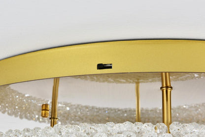 Elegant Furniture & Lighting - Bowen 26 inch Adjustable LED Flush Mount in Satin Gold - 3800F26L2SG veiw 7