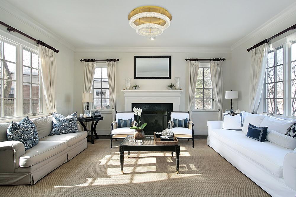 Elegant Furniture & Lighting - Bowen 26 inch Adjustable LED Flush Mount in Satin Gold - 3800F26L2SG veiw 9