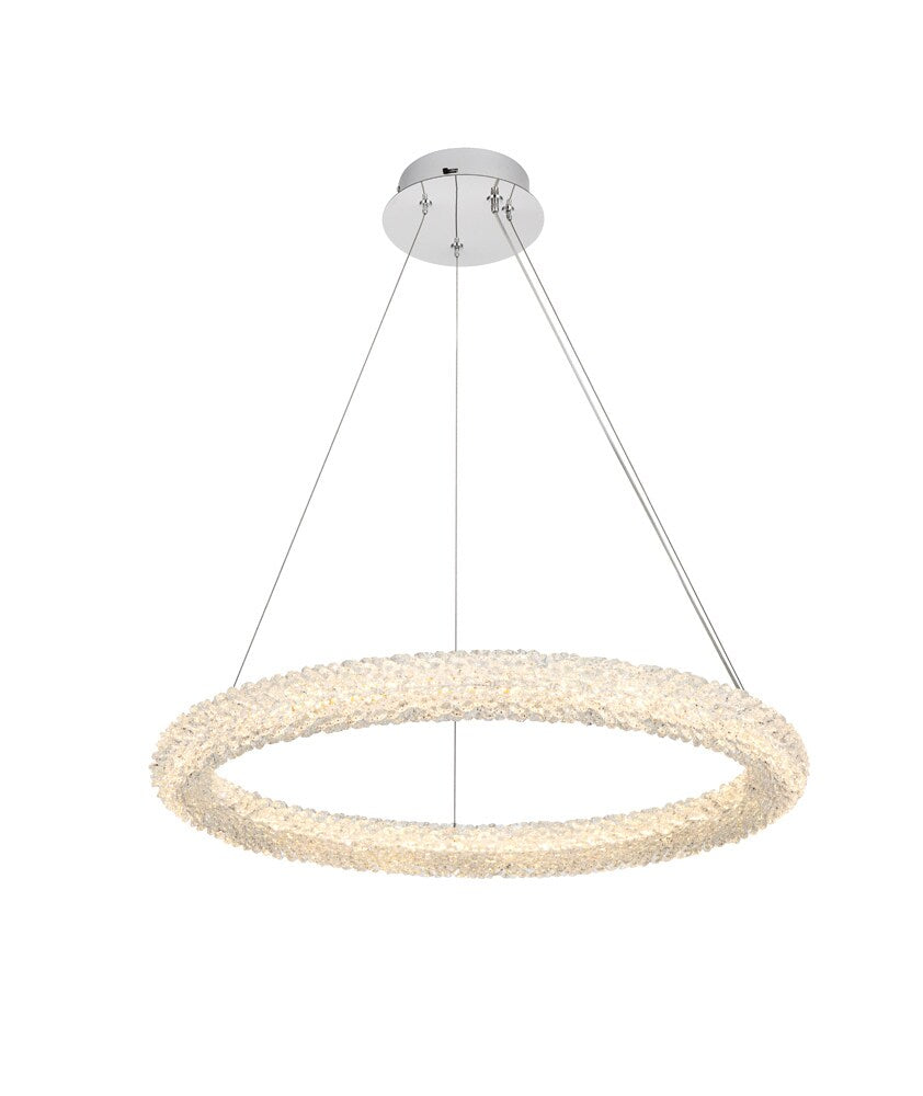 Elegant Furniture & Lighting - Bowen 26 inch Adjustable LED Chandelier in Chrome - 3800D26C veiw 1