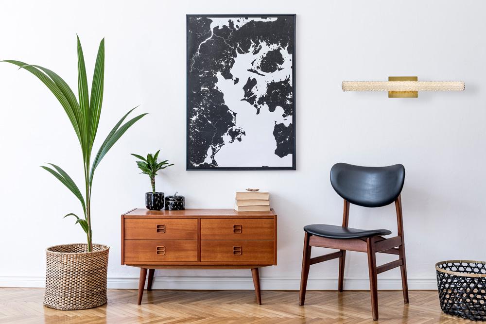 Elegant Furniture & Lighting - Bowen 30 inch Adjustable LED Wall Sconce in Satin Gold - 3800W30SG veiw 2