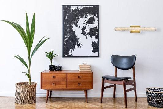 Elegant Furniture & Lighting - Bowen 30 inch Adjustable LED Wall Sconce in Satin Gold - 3800W30SG veiw 2