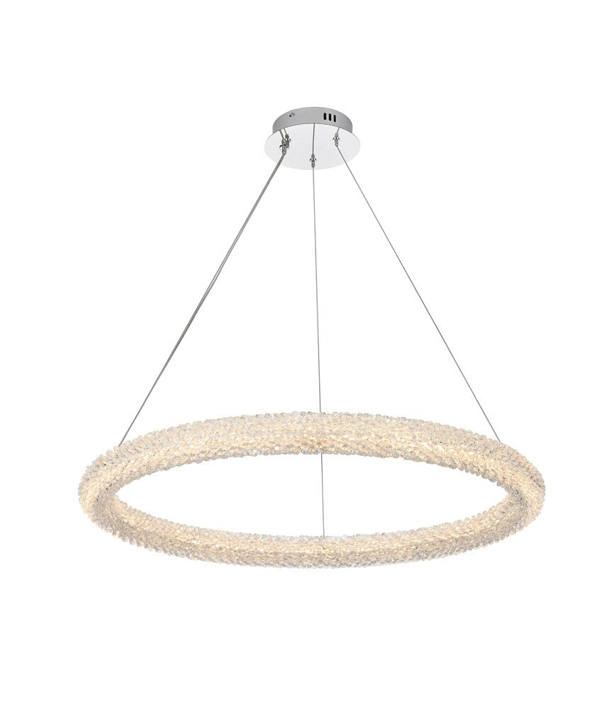 Elegant Furniture & Lighting - Bowen 32 inch Adjustable LED Chandelier in Chrome - 3800D31C veiw 1