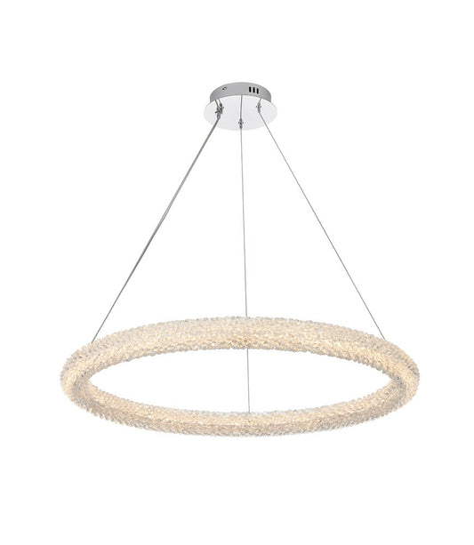 Elegant Furniture & Lighting - Bowen 32 inch Adjustable LED Chandelier in Chrome - 3800D31C veiw 1