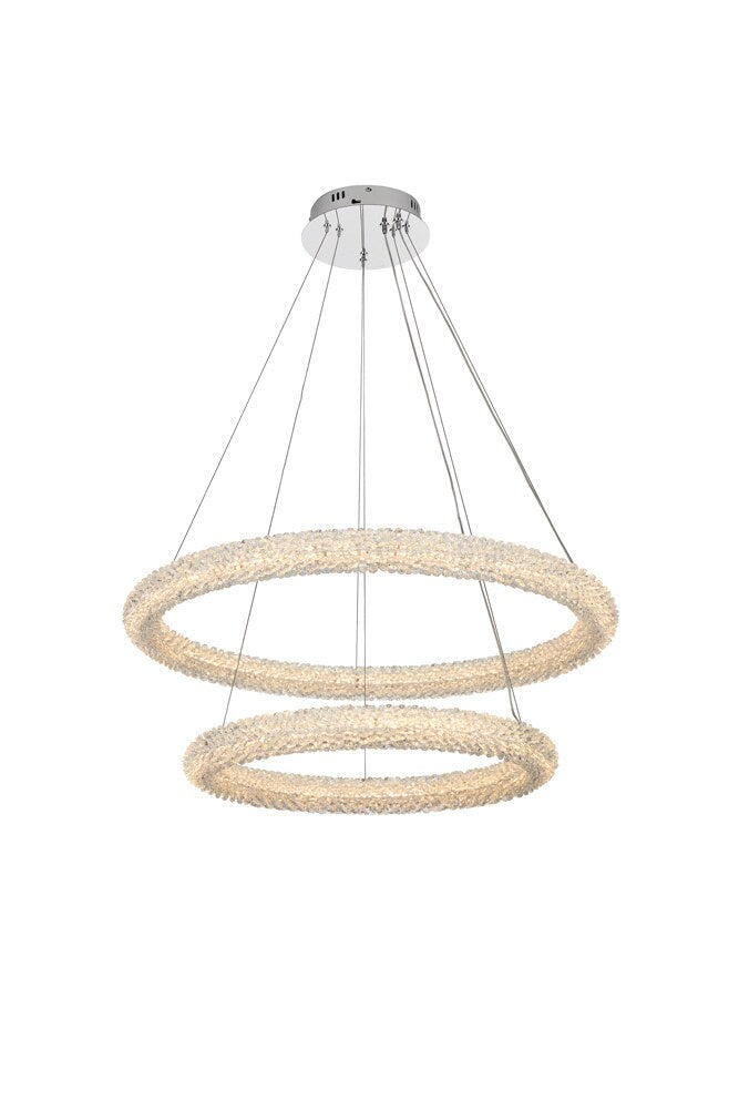 Elegant Furniture & Lighting - Bowen 32 inch Adjustable LED Chandelier in Chrome - 3800G32C veiw 1