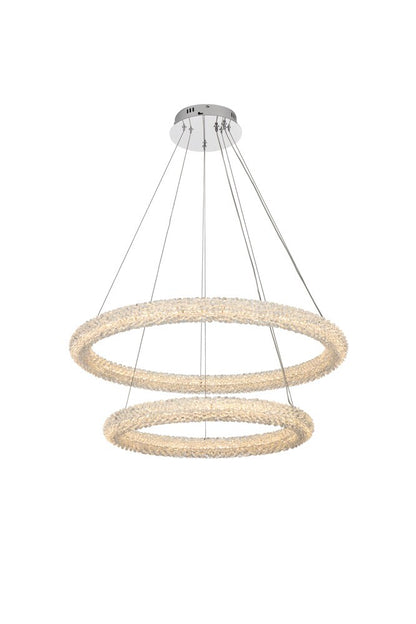 Elegant Furniture & Lighting - Bowen 32 inch Adjustable LED Chandelier in Chrome - 3800G32C veiw 1