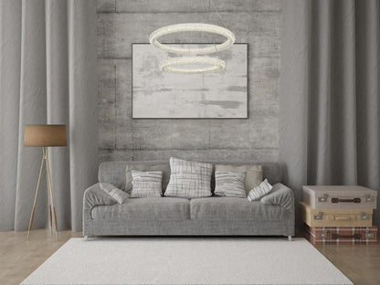 Elegant Furniture & Lighting - Bowen 32 inch Adjustable LED Chandelier in Satin Gold - 3800G32SG veiw 2