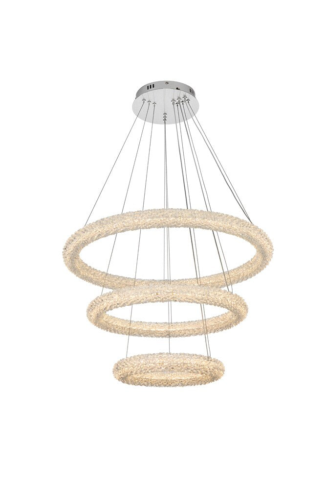 Elegant Furniture & Lighting - Bowen 32 inch Adjustable LED Chandelier in Chrome - 3800G3LC veiw 1