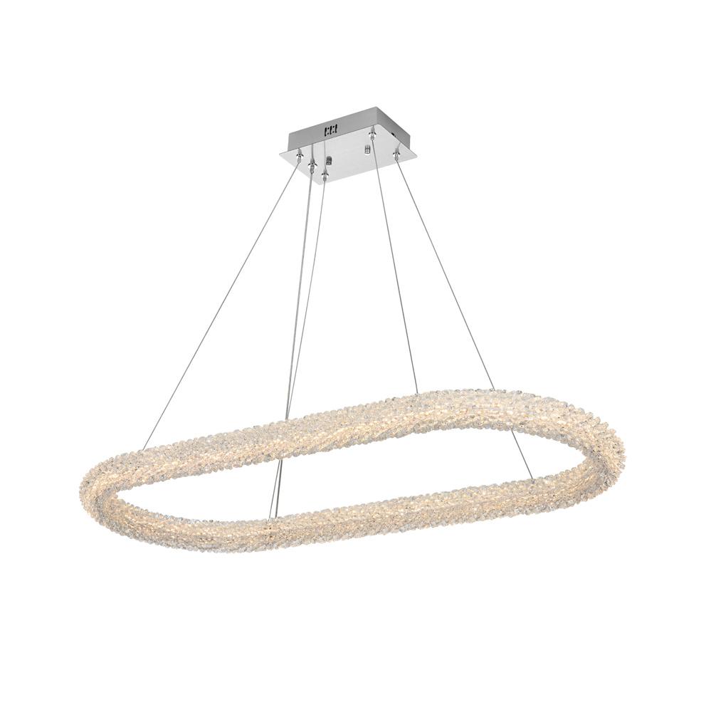 Elegant Furniture & Lighting - Bowen 42 inch Adjustable LED Chandelier in Chrome - 3800D42L1C veiw 1