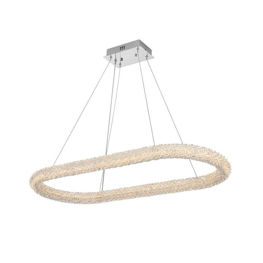 Elegant Furniture & Lighting - Bowen 42 inch Adjustable LED Chandelier in Chrome - 3800D42L1C veiw 1