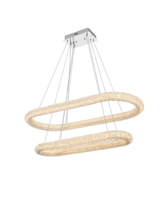 Elegant Furniture & Lighting - Bowen 42 inch Adjustable LED Chandelier in Chrome - 3800G42L2C veiw 1
