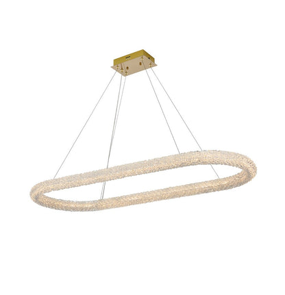 Elegant Furniture & Lighting - Bowen 51 inch Adjustable LED Chandelier in Satin Gold - 3800D50L1SG veiw 1