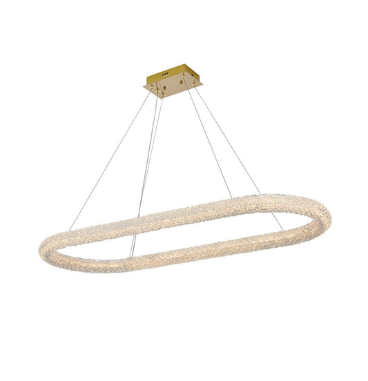 Elegant Furniture & Lighting - Bowen 51 inch Adjustable LED Chandelier in Satin Gold - 3800D50L1SG veiw 1