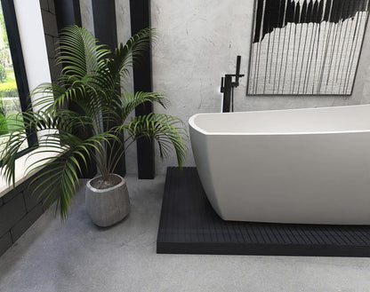 Elegant Furniture & Lighting - Brock 72 inch soaking single slipper rectangular bathtub in glossy white - BT21272GW veiw 6