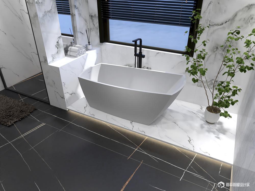 Elegant Furniture & Lighting - Brock 67 inch soaking single slipper rectangular bathtub in glossy white - BT21267GW veiw 4